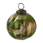 SALE Marble Christmas Ornament 3 In - Green Multi