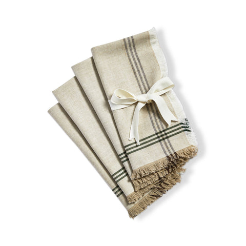 Wilde Pine Border Stripe Napkin Set of 4