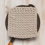 Dove Gray Knit Potholder