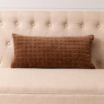 Lumbar Pillow - Quilted Velvet, Coffee (PC)