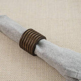 STRIPED WOOD NAPKIN RING