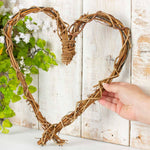 12" Natural Grapevine Heart Wreath