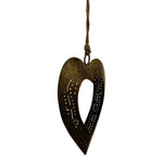 Valentine's Laser Cut Metal Heart Hanging Pendent Ornament