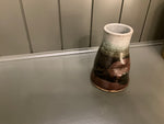 Blue brown pottery vase