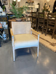 Cane back accent chair