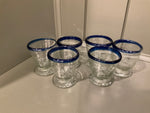 Small recycled glass set of 6