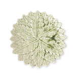 6 INCH GREEN CERAMIC LEAF PLATE