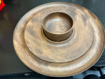 Wood Party serving tray with bowl