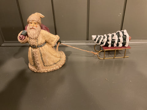 White Santa Sled