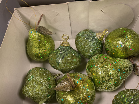 Green ornaments