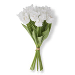 13 INCH WHITE REAL TOUCH PARROT TULIP BUNDLE (12 STEMS)