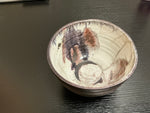 Crackled pottery bowl