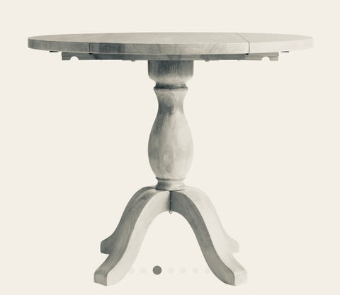 Gray drop leaf table