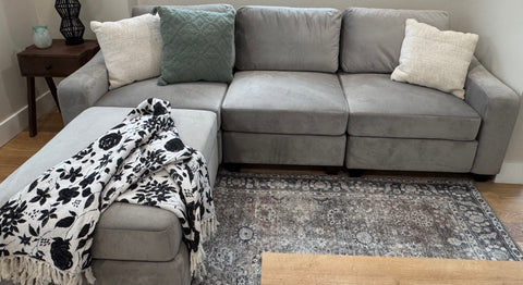 Gray sectional sofa