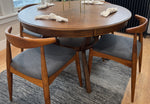 Round mid Century dining table and chairs