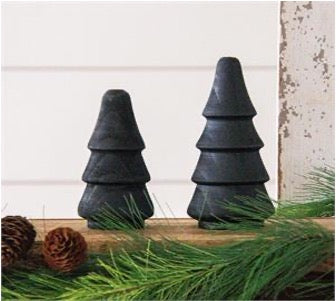 Black Wooden Tabletop Christmas Trees