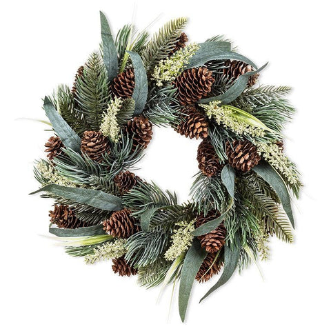 Medium Wreath with Pine Branches-12"D