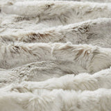 Faux Fur Oversized 60x70" Marble Throw Blanket, Natural