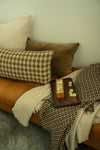 14x31 Check Weave Pillow Brown