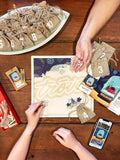 Wooden Puzzle in Canvas Advent Pouch Kit : Modern Christmas