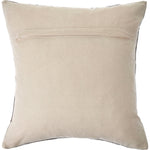 Silver and Brown Check Faux Leather Throw Pillow