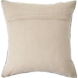 Silver and Brown Check Faux Leather Throw Pillow