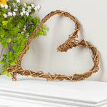 12" Natural Grapevine Heart Wreath