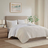 3-Piece Gauze Oversized Comforter/Duvet Cover Set, Beige