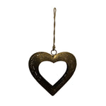 Valentine's Laser Cut Metal Heart Hanging Pendent Ornament