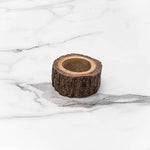 Wood Bark Border Napkin Rings Round Light