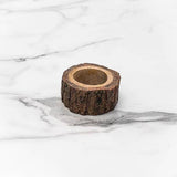 Wood Bark Border Napkin Rings Round Light