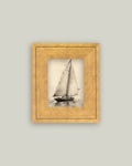 Vintage Sailboat Framed Antique Art