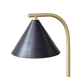 Black Gold Modern Two-Light Table Lamp