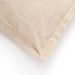 Cotton Solid Cushion with Flanges (Beige)