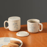 Fiore Ceramic Mug with Lid (Set of 2)