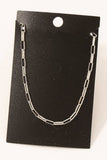 Gold Dipped Rectangle Chain Link Necklace