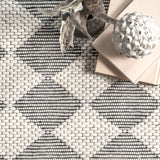 Arvin Olano Fractal Diamond Wool Area Rug