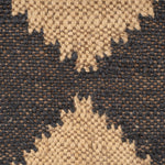 Alex Natural Jute and Black Diamond Upholstery Bench