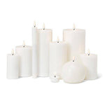 S/6 White LED Tealight - 1.5"H