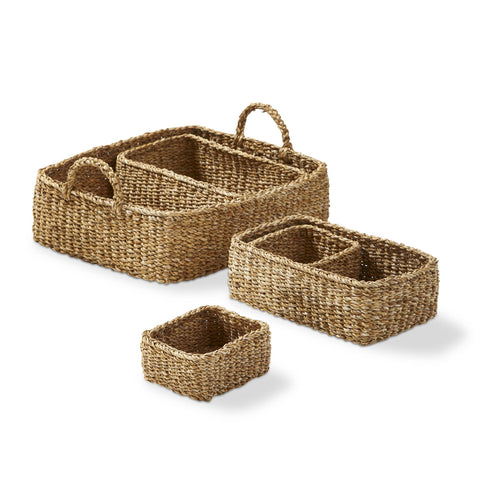 Natural Seagrass Rectangular Tray and baskets sold separately