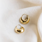 Soneeya Crescent Teardrop Hoop Earrings