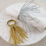 Gold Beaded Confetti Napkin Ring