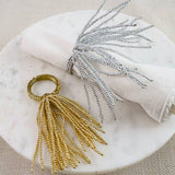 Gold Beaded Confetti Napkin Ring