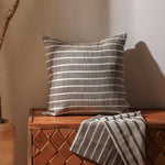 Double Sided Striped Cushion (Grey) 18"x18"(With Filler)