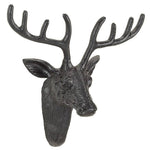 Small Deer Head Wall Decor-Black-13"H