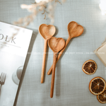 Large Wooden Heart Shaped Spoon - Kitchen Serving Utensil