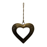 Valentine's Laser Cut Metal Heart Hanging Pendent Ornament