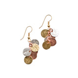 Mixed Metal Cluster Earrings