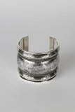 Floral Cuff Bracelet - Silver