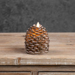 4.25" MOVING FLAME PINECONE CANDLE